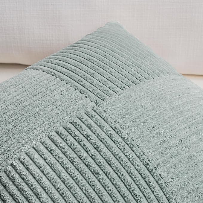 Fancy Homi 2 Packs Grey Blue Lumbar Decorative Throw Pillow Covers 20x28 Inch - Image 4