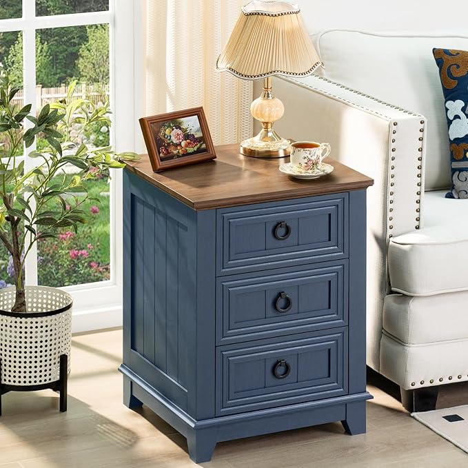Joaxswe Night Stand Set of 2, Farmhouse 18" End Table - Image 6