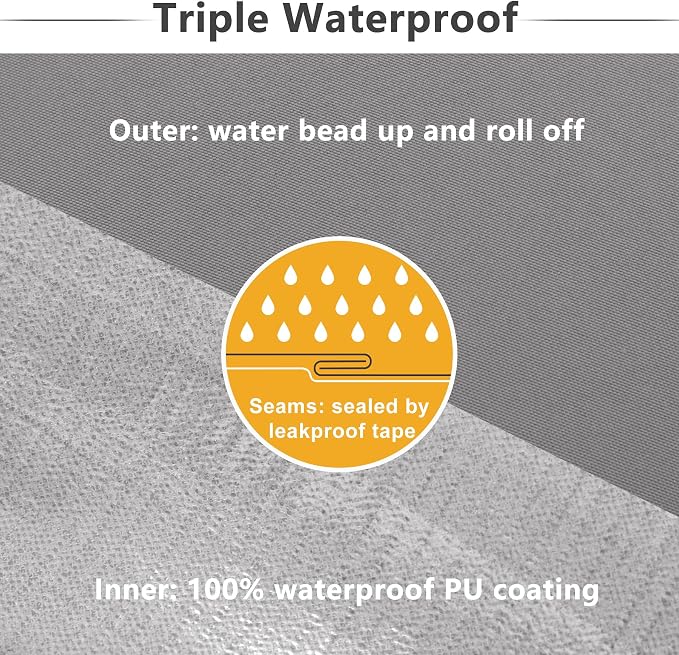 Favoyard Patio Chair Cushions 22 x 22 x 3 Inch Waterproof Outdoor Seat Cushions - Image 4