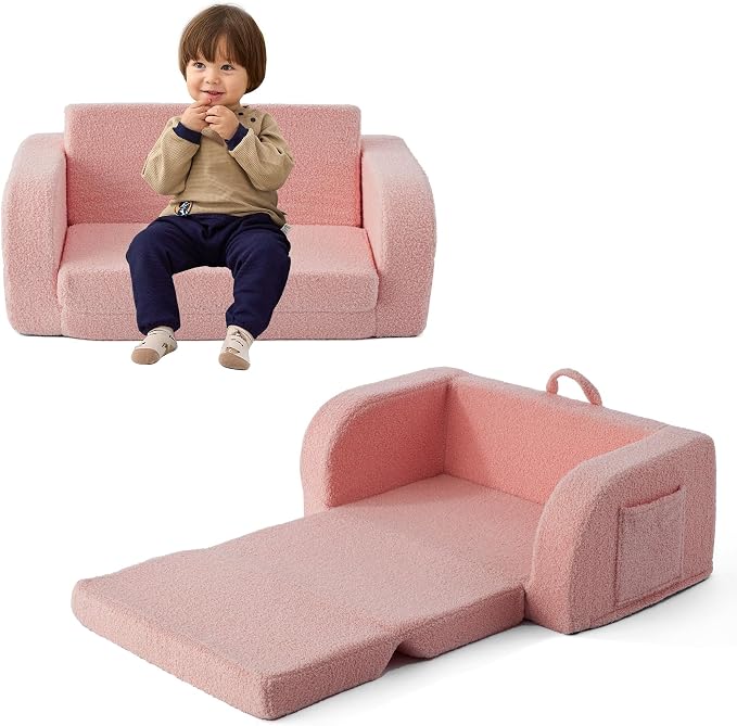 Toddler Couch, 2-in-1 Toddler Chairs Comfy 1-3 Years Old, Toddler Chair by MuaMelop