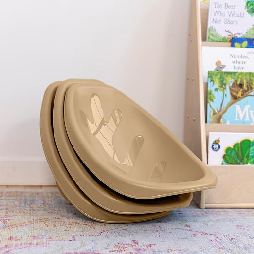 ECR4Kids Plastic Leaf Scoop Floor Rocker Seat, Classroom Furniture - Image 9