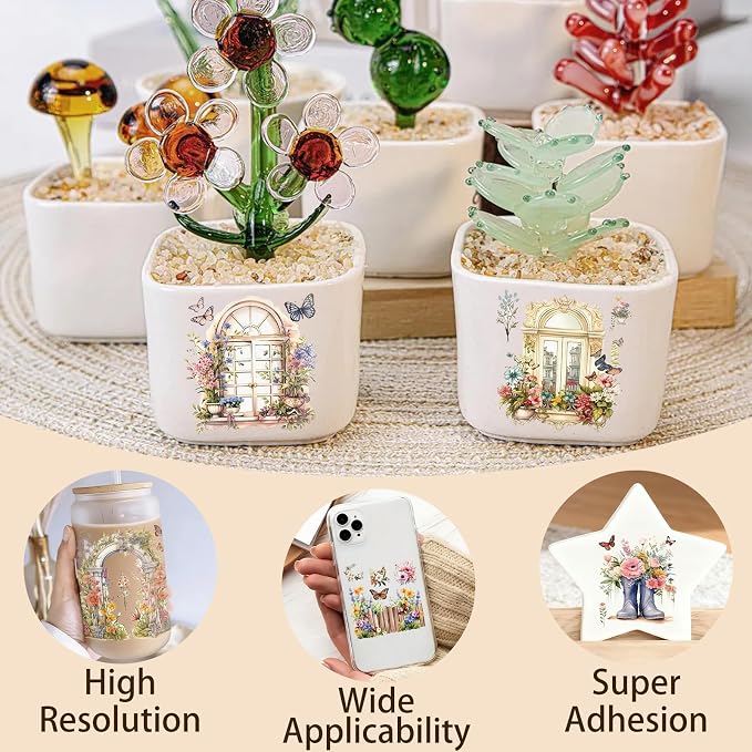 4 Sheets Rub on Transfers for Crafts, Gardens and Butterflies Furniture - Image 4