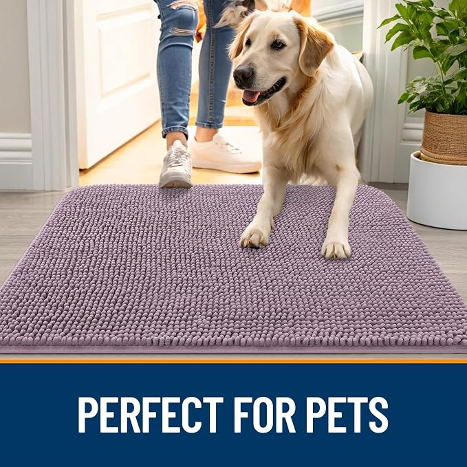 OLANLY Dog Door Mat for Muddy Paws 40x32, Absorbs Moisture and Dirt, Absorbent - Image 6
