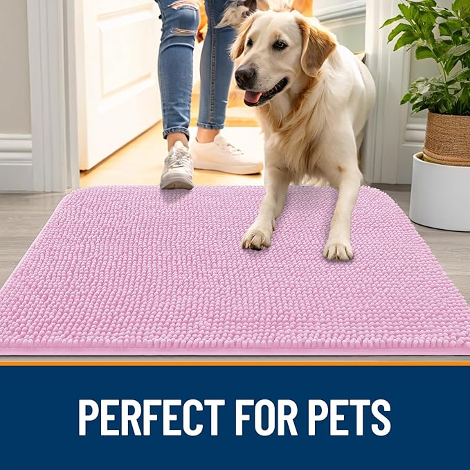 OLANLY Dog Door Mat for Muddy Paws 54x32, Absorbs Moisture and Dirt, Absorbent - Image 6