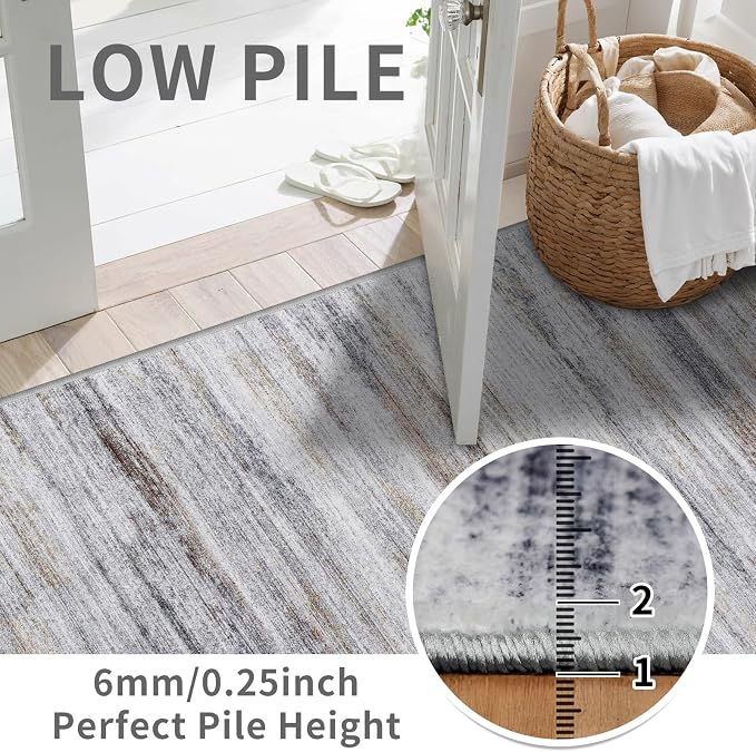 3x9 Washable Runner Rug for Family: Easy-to-Clean Runners for Hallway Entryway - Image 3