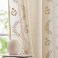 jinchan Belrose Linen Curtains for Bedroom Floral Curtains 72 Inch Length Linen by JINCHAN