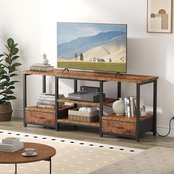 DUMOS 47 Inch TV Stand for 55-65 Inch TVs, Entertainment Center - Image 2