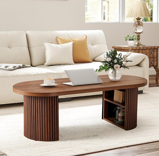 Oval Fluted Coffee Table by RUSTYER