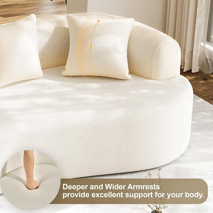 Oversized Sectional Sofa for Living Room, Modern Luxury Plush Chenille 4-Seater - Image 7