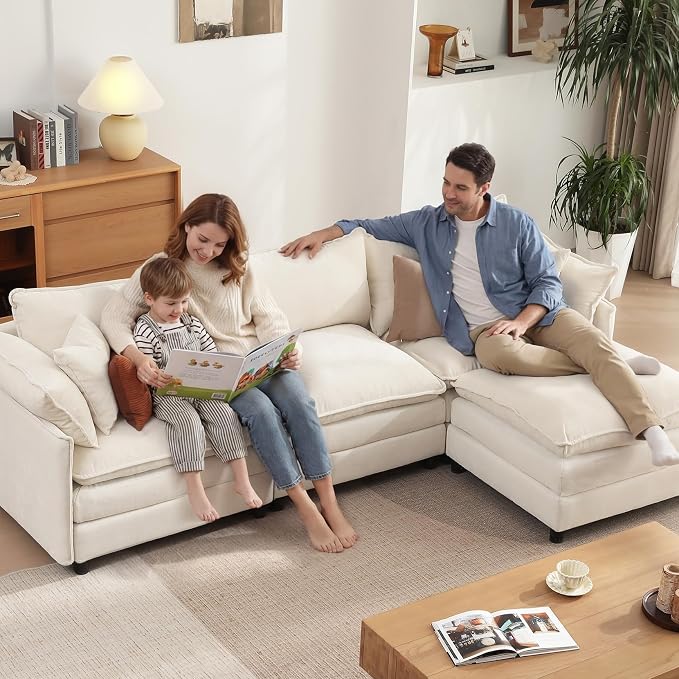Vesgantti 108" Modular Sectional Sofa, Comfy Cloud Couch - Image 4