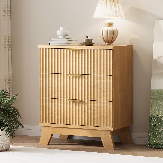Fluted Dresser for Bedroom by Xixini