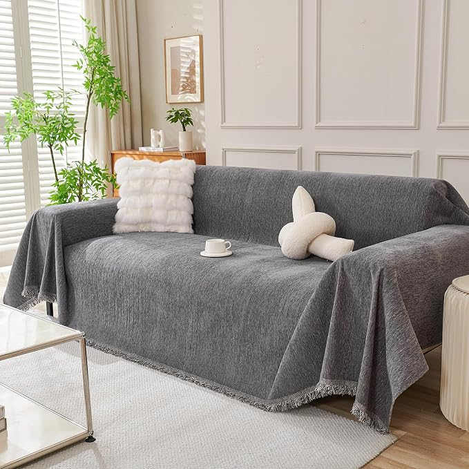 DREAMINGO Sofa Covers Washable Thick Chenille Couch Cover by DREAMINGO