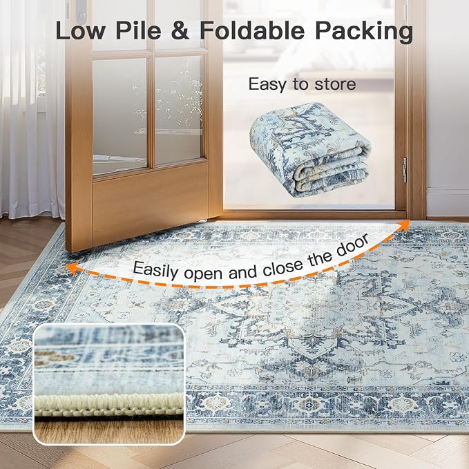 Lofus 2x3 Washable Rug for Entryway Bathroom, Non Slip Kitchen Mats for Floor - Image 6