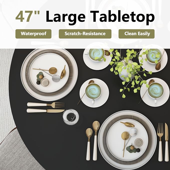 weselon 47 inch Round Dining Table - Image 4