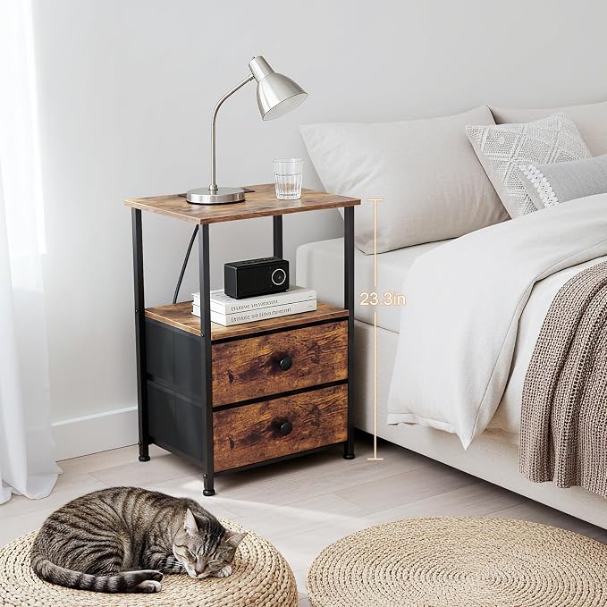 LOAKEKEL Night Stand Set 2, Nightstand - Image 2