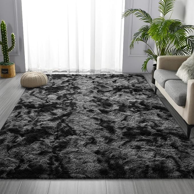 Deerhoo Large Shag Area Rugs 5 x 8, Tie-Dyed Plush Fuzzy Rugs - Image 3