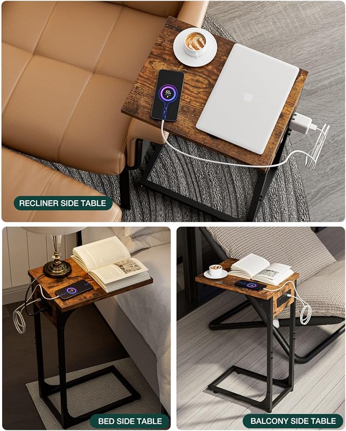 C-Shaped Side Table for Couch - Image 6