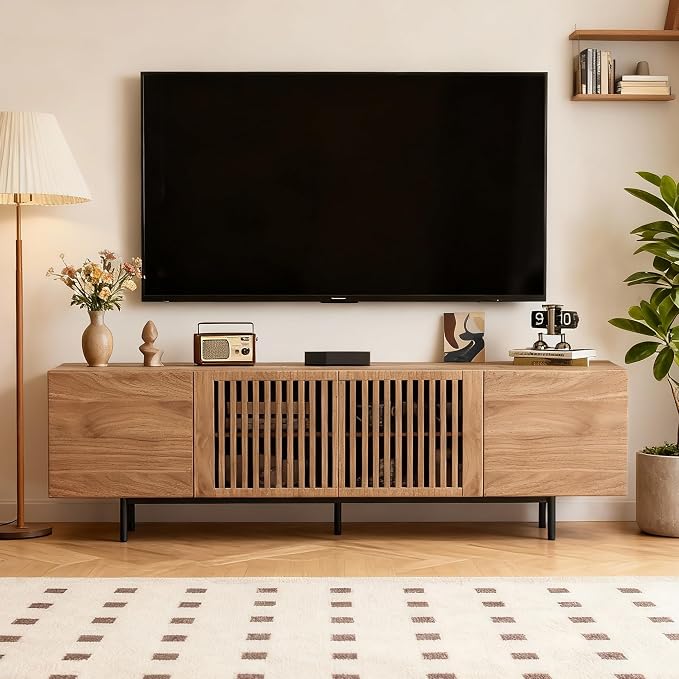 70.87" Mid-Century Modern TV Stand, Entertainment Center - Image 3
