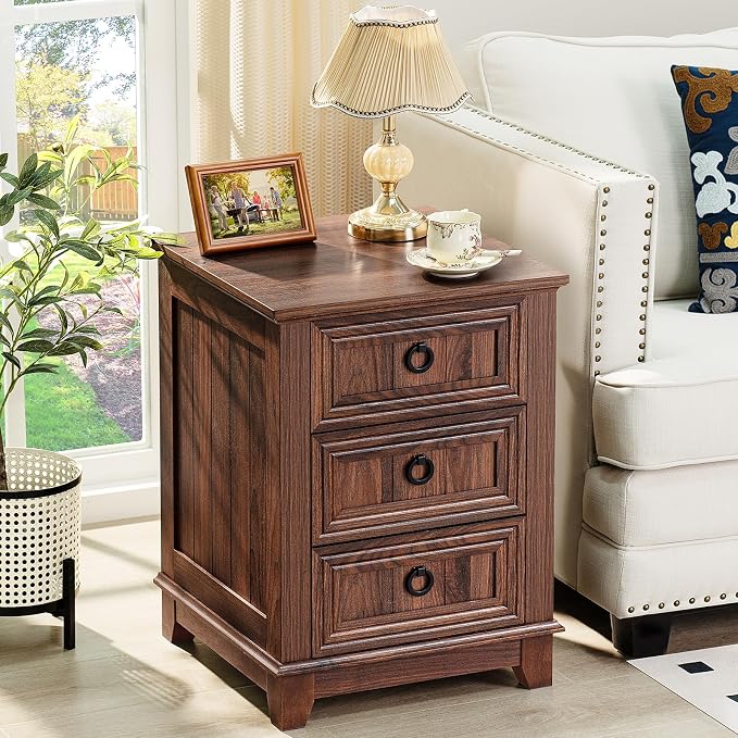 Joaxswe Farmhouse Nightstand Set of 2, 18 Inch End Table - Image 7