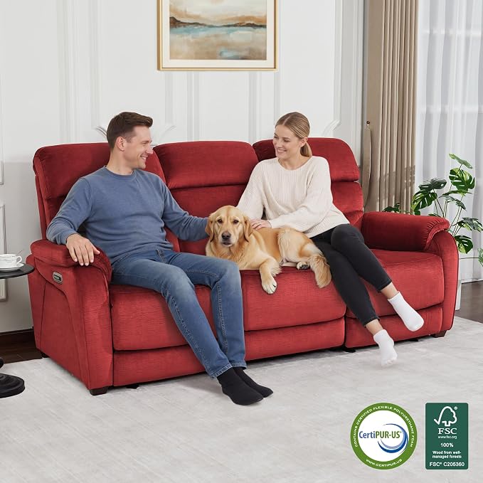MCombo 87.2'' Wall Hugger Power Recliner Sofa - Image 3