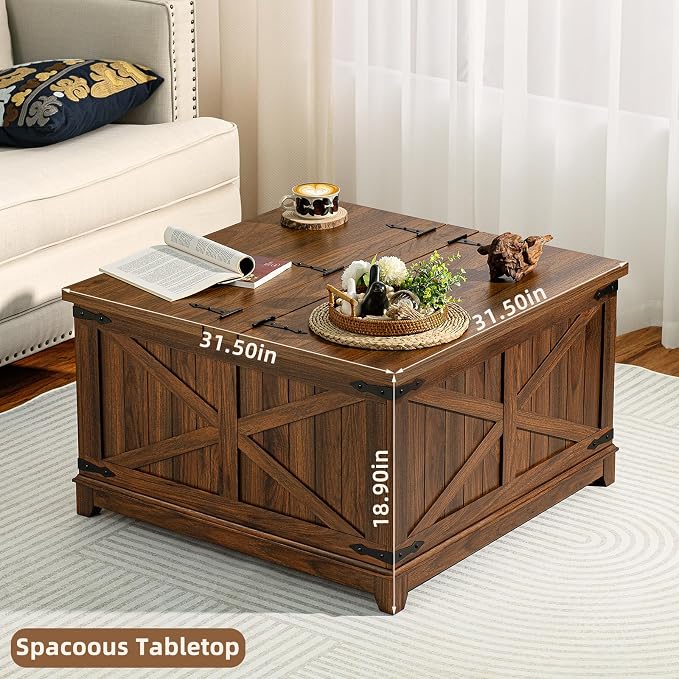 Joaxswe Farmhouse Coffee Table Set of 3, Furniture Set, Coffee Table - Image 7