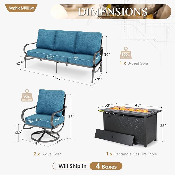 Sophia & William Patio Furniture Sets - Image 8