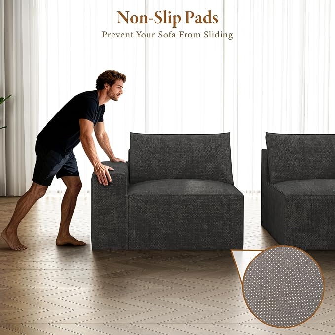 Vesgantti 143.7" Oversized Boneless Couch, Modern 7 Seater Modular Sectional - Image 5