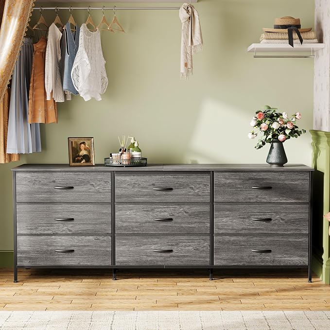 Huuger 63 Inch Dresser for Bedroom, Long Dresser for Closet - Image 9