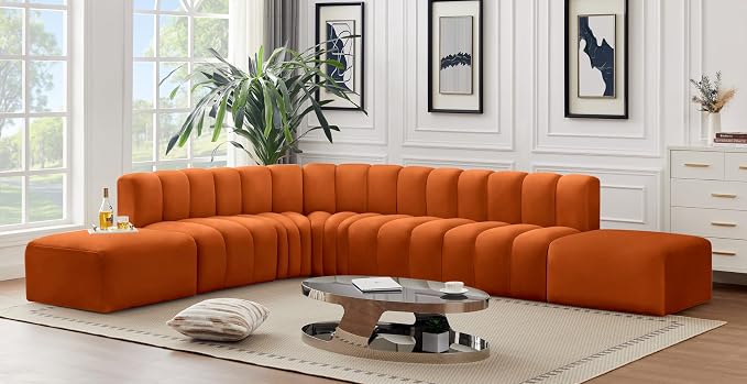 Meridian Furniture 103Cognac-S7A Arc Collection Modern | Contemporary Modular - Image 2