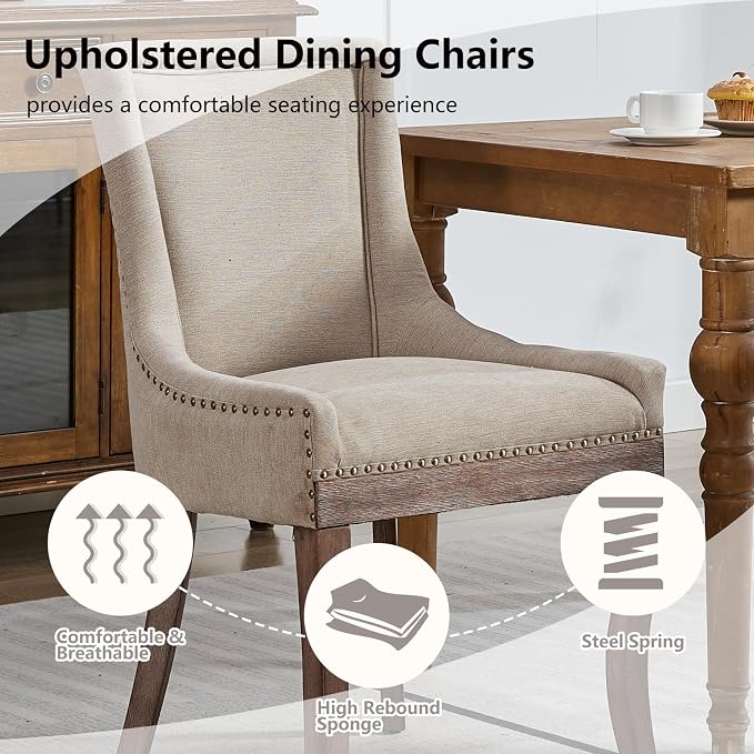 Modern Dining Chairs Set of 4, High Back Dining Chairs Side Chairs - Image 4