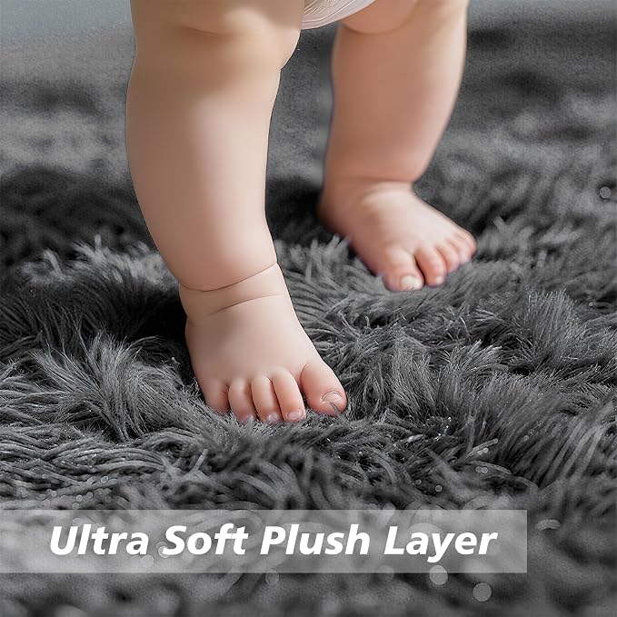 Ultra Soft Fluffy Area Rugs for Bedroom Living Room 10x12, Nursery Rug - Image 2