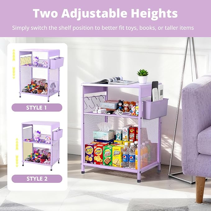 ECOLOVI Kids Nightstand 19in High - Image 4