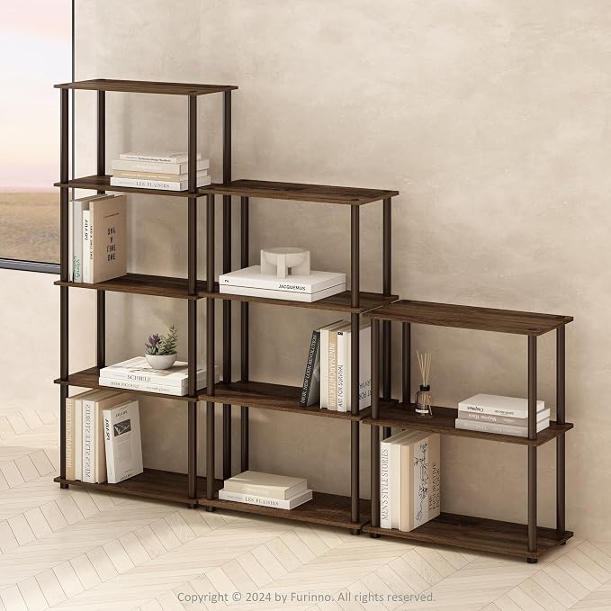 Furinno Turn-N-Tube Book Shelf, 3-Tier Bookshelf, Bookcase - Image 2