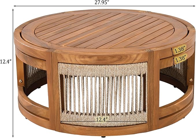 VilroCaz 4-Piece Patio Conversation Set, All Weather Sectional Sofa Set w/ 2 - Image 6