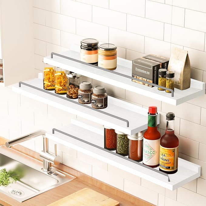 RYOFOBETTO 22 inches Long Floating Shelves, Bathroom Decor Shelves Over Toilet - Image 6