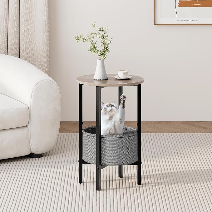 Vagusicc Round Side Table End Table - Image 4