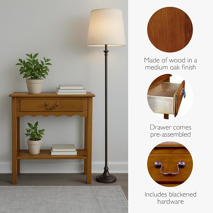 Leick Home Wave Console Table, Solid Wood, - Image 6