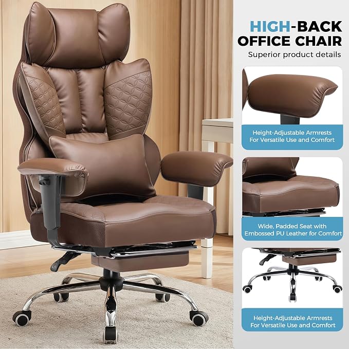 COMHOMA Big and Tall Office Chair Heavy Duty Wide Ergonomic Gaming Chair - Image 9