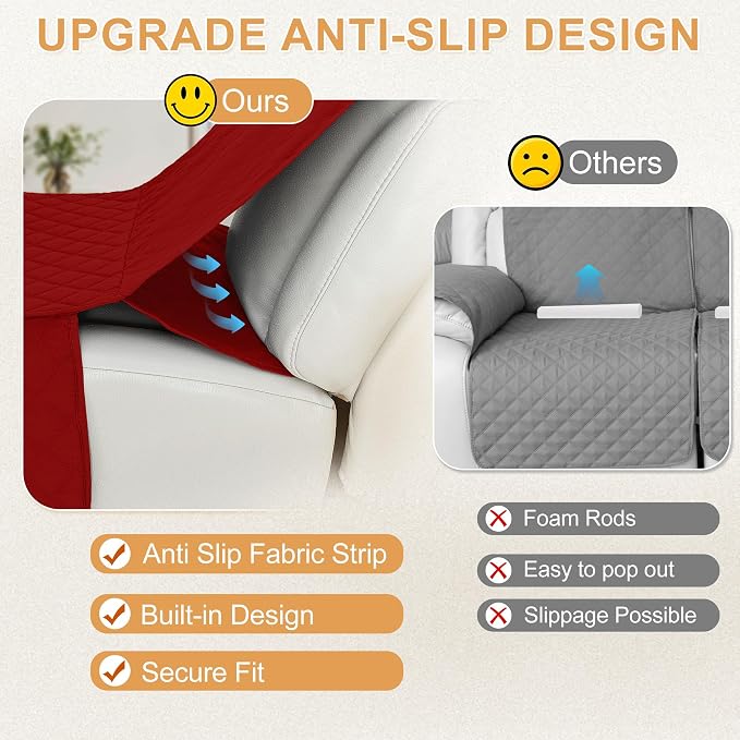 HDCAXKJ Reclining Sectional Couch Covers L Shape Recliner Sofa Middle Console - Image 4