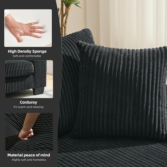 114" Sectional Couches with Pull Out Bed - Image 8