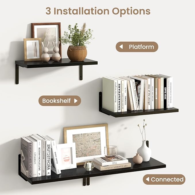 Fun Memories Deep Floating Shelves, 16W x 8D Floating Shelves Set of 2 - Image 4