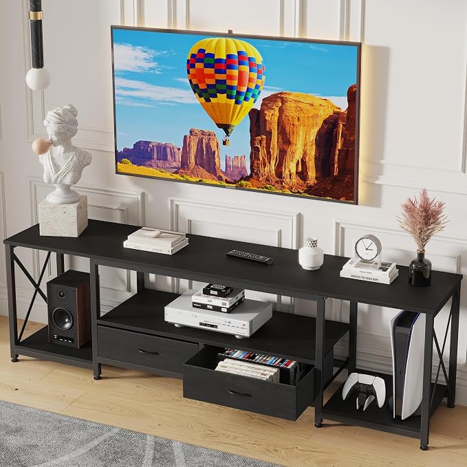 GYIIYUO TV Stand with Fabric Drawer by GYIIYUO