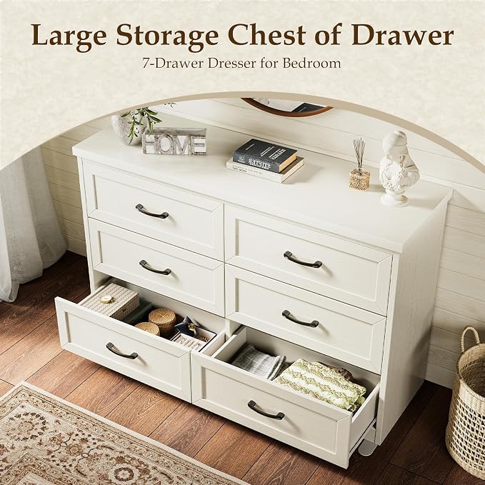 AODK Farmhouse 6 Drawer Dresser - Image 4