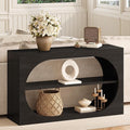 55-Inch Entryway Table with Storage, 3-Tier Console Tables, Behind Couch Table by Tarnorci