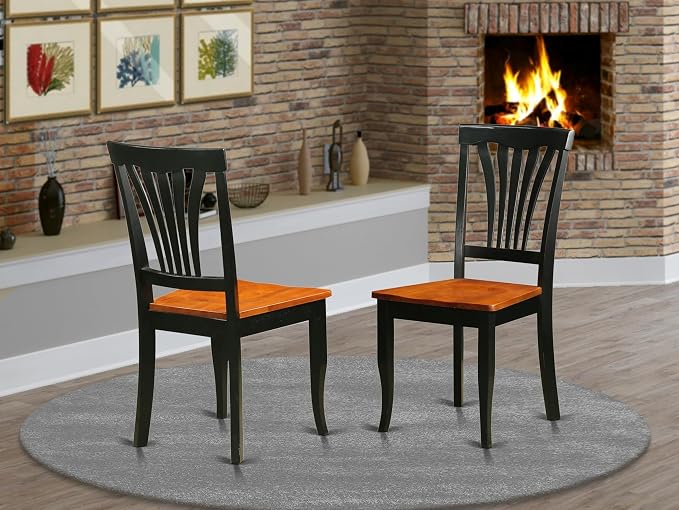 East West Furniture AVC-BLK-W Avon Dining Room Chairs - Image 2