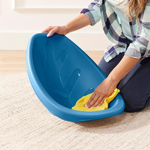 ECR4Kids Plastic Leaf Scoop Floor Rocker Seat, Classroom Furniture, Peacock Blue - Image 12
