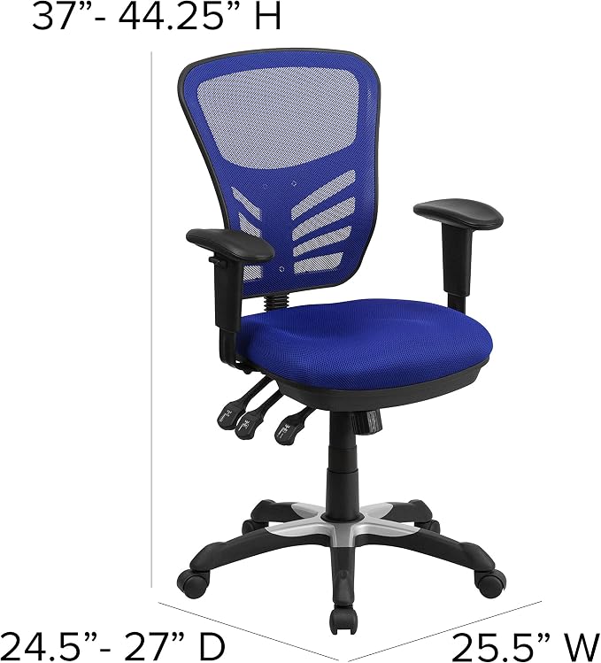 Flash Furniture Nicholas Mid-Back Swivel Office and Gaming Chair, Ergonomic - Image 3