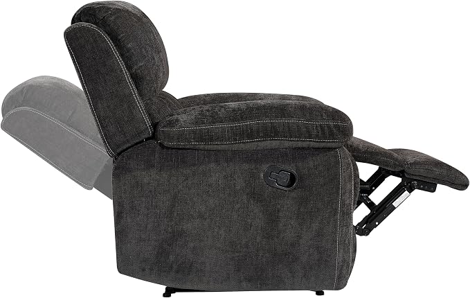 Betsy Furniture Modern Fabric Recliner Sofa Set, Loveseat w/Console, Recliner - Image 7