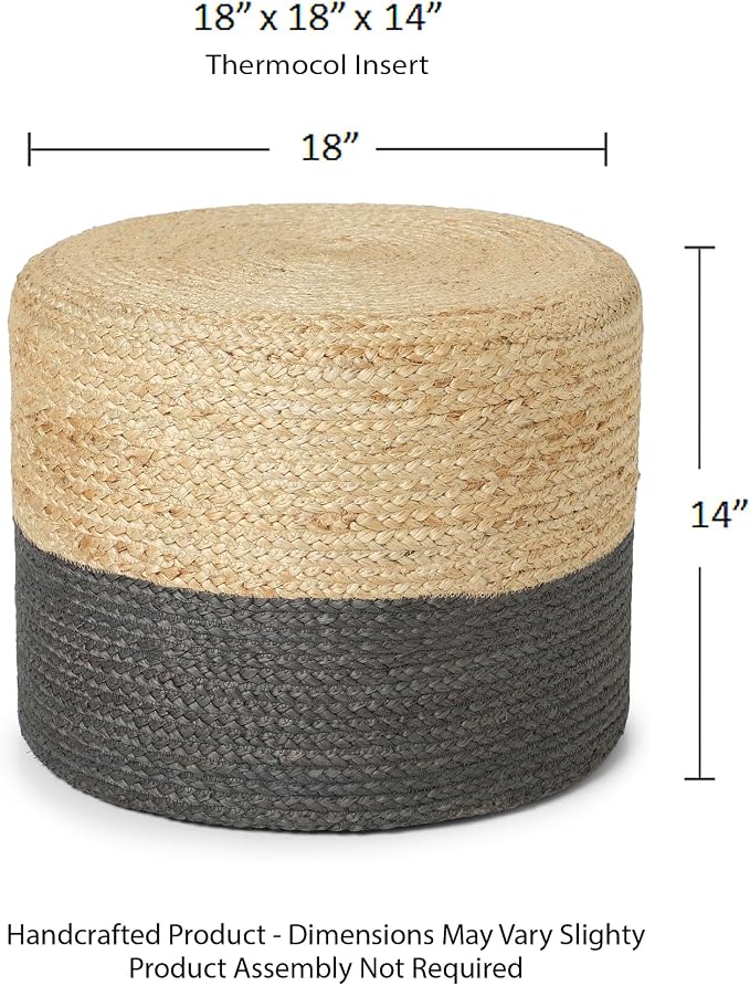 REDEARTH · Cylindrical Pouf Foot Stool Ottoman - Image 2