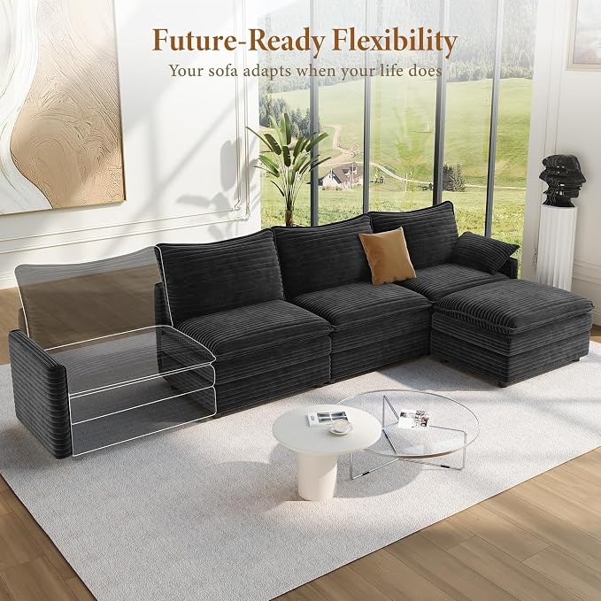 Vesgantti 108" Modular Sectional Sofa, Comfy Cloud Couch - Image 8